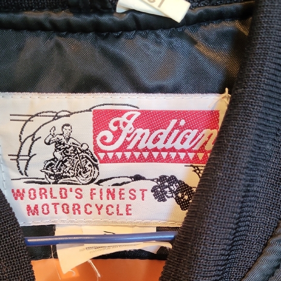 Indian Moto Black Bomber Jacket - Picture 2 of 8